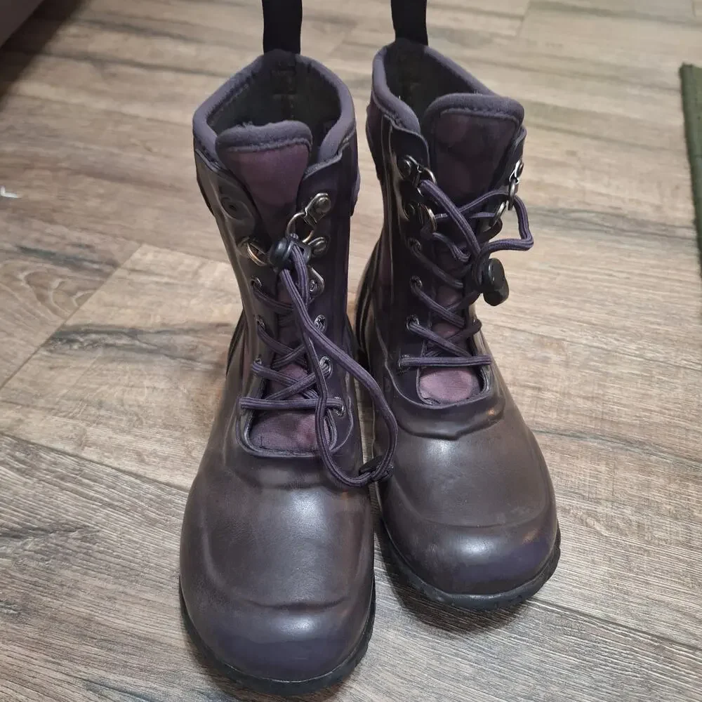 Bogs Girls 13 Sydney Lace purple waterproof boots rain snow